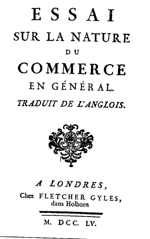 Essai sur la Nature du Commerce en Général title page