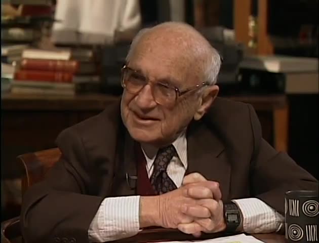 Milton Friedman lors de l'entretien Uncommon Knowledge de 1999